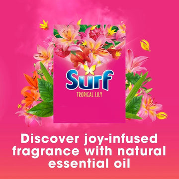 Surf XXXL Mega Pack Tropical Lily Laundry Washing Powder 125 Washes, 6.25 kg