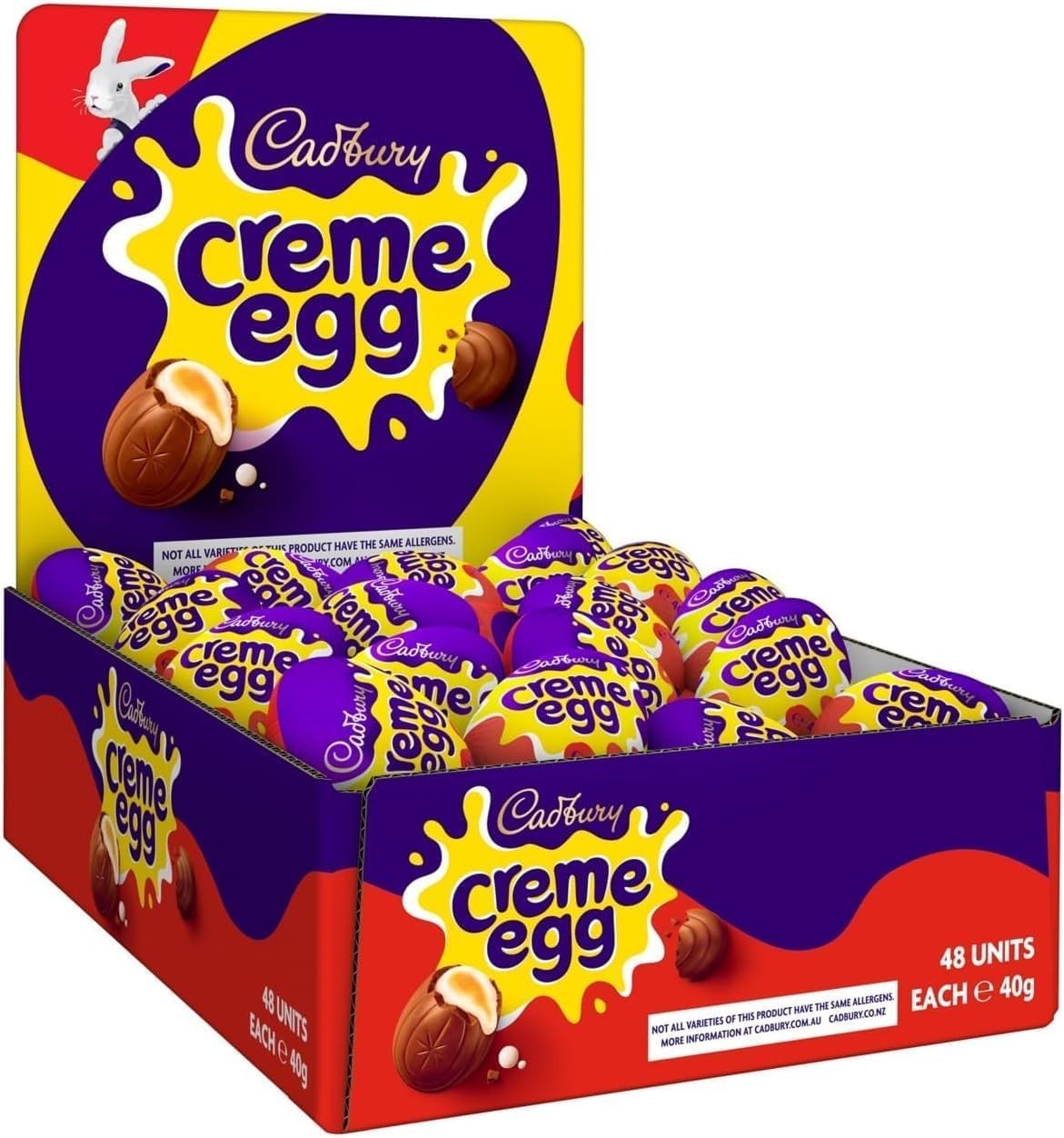 Cadbury Milk Chocolate Creme Eggs Bulk Pack Perfect for Easter Egg Hunts 40gx 48