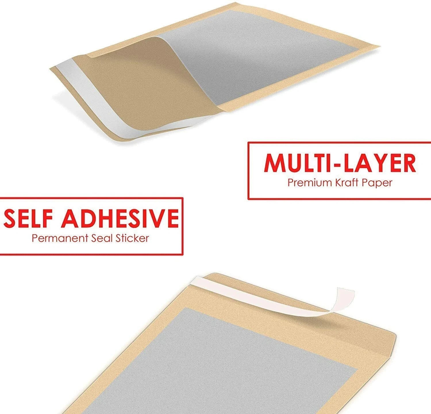 100 C4 A4 Brown Manilla Envelopes 324x229mm Self Seal 90gsm Strong *OFFER*