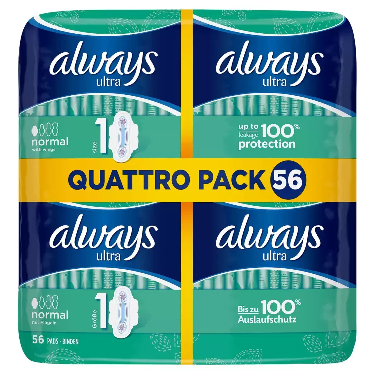 Always Ultra Night Long  Normal Sanitary Towels Pads With Wings 36 40 48 56 Pack