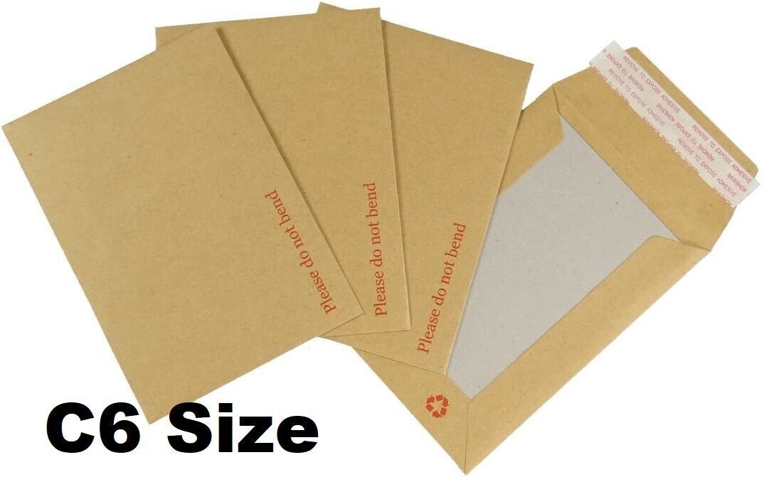 Hard Card Board Backed Please Do Not Bend Envelopes Manilla Brown A3 A4 A5 A6