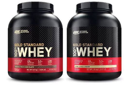 Whey Chocolate and Vanilla Protein Powder Optimum Nutrition Gold Standard 100%