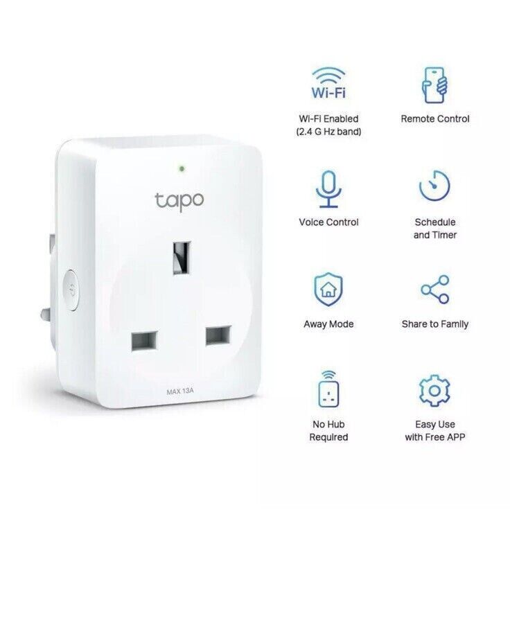 TP Link Tapo Outlet Works With Google Amazon Alexa Mini Smart Wi-Fi Socket 4 Pcs