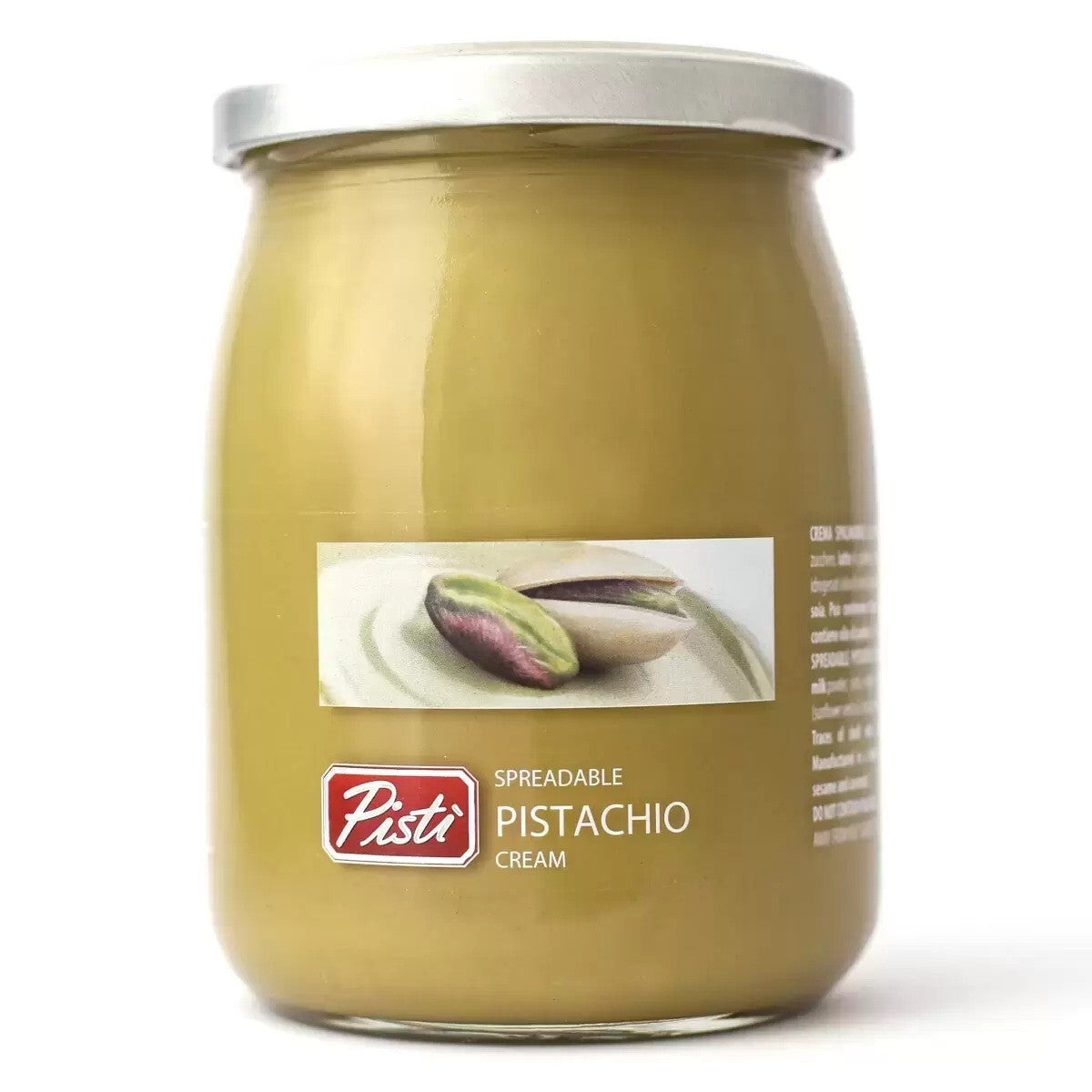 Pisti Sicilian Rich in fibre Vitamin E Pistachio Cream Spreadable Paste Jar 600g