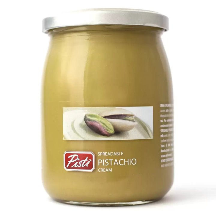 Pisti Sicilian Rich in fibre Vitamin E Pistachio Cream Spreadable Paste Jar 600g