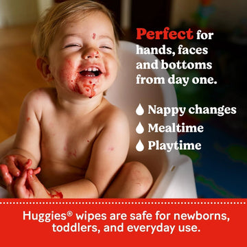 Huggies Pure Baby Wipes Jumbo Pack 720 Baby Cleansing Wipes Total 99% Pure Water