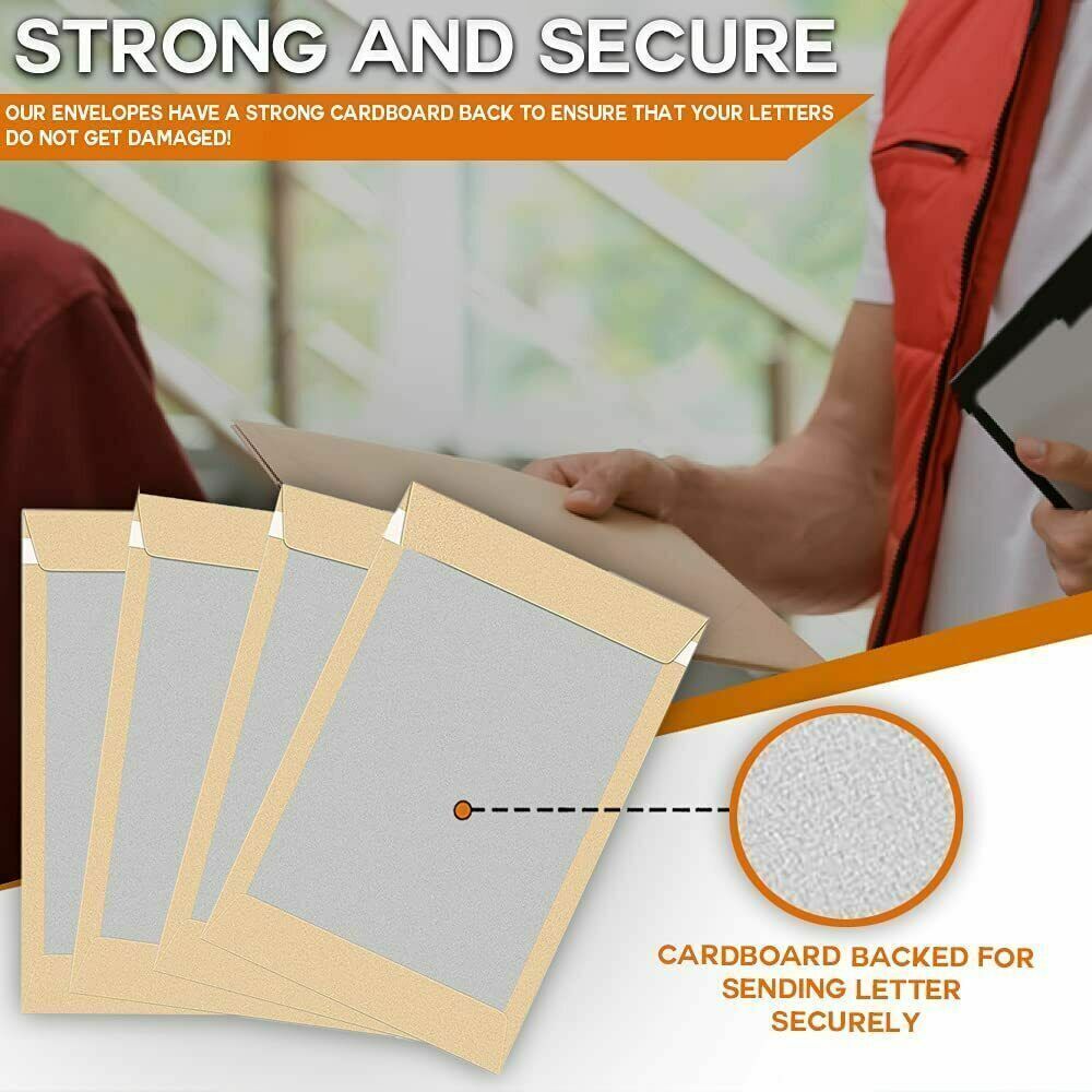 Hard Card Board Backed Please Do Not Bend Envelopes Manilla Brown A3 A4 A5 A6