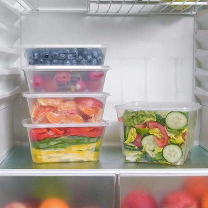 SATCO Clear Plastic Food Containers With Lids 650 ml Reusable 250 Pack Microwave