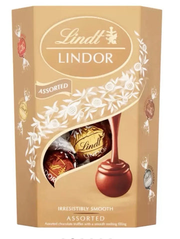 Lindt Lindor Milk Chocolate And Assorted Chocolate Truffles, 4 X200g