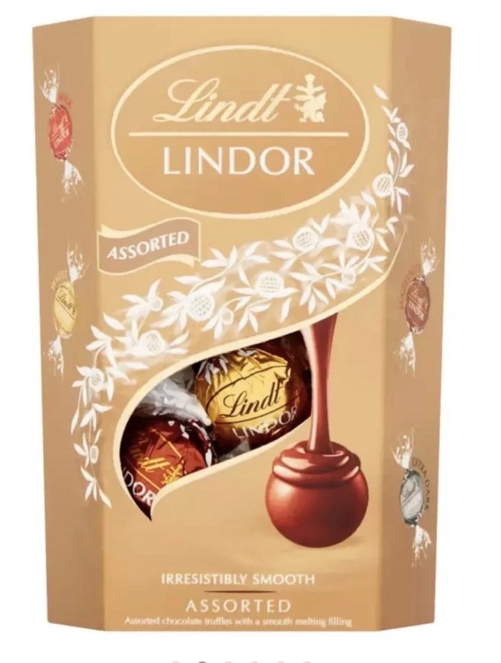 Lindt Lindor Milk Chocolate And Assorted Chocolate Truffles, 4 X200g
