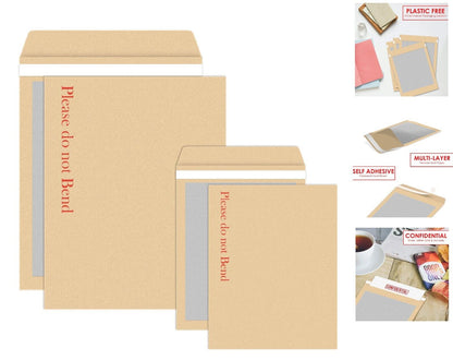 Hard Card Board Backed Please Do Not Bend Envelopes Manilla Brown A3 A4 A5 A6