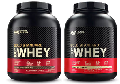 Whey Chocolate and Vanilla Protein Powder Optimum Nutrition Gold Standard 100%