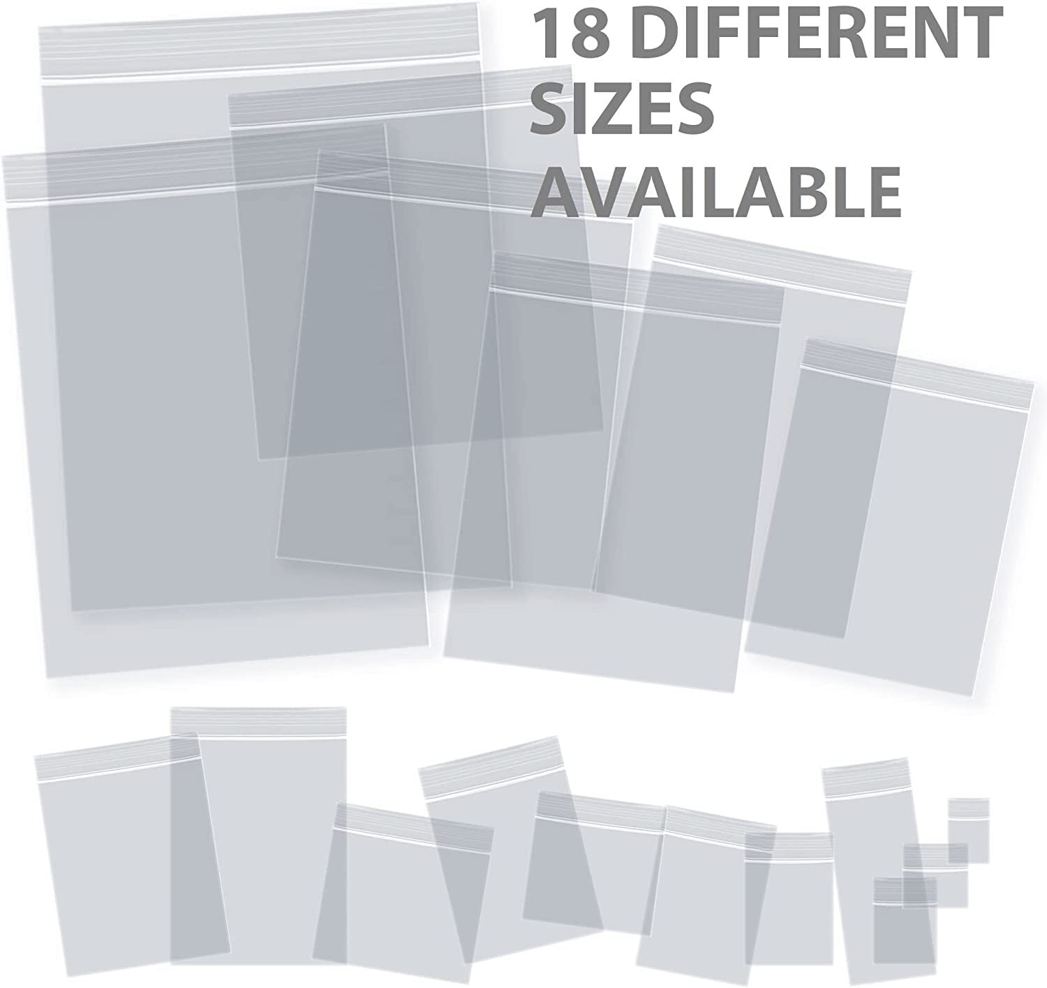Grip Seal Bags Self Resealable Clear Polythene Poly Plastic Zip Lock All Sizes