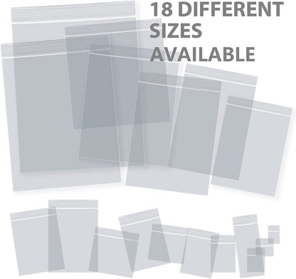 Grip Seal Bags Self Resealable Clear Polythene Poly Plastic Zip Lock All Sizes