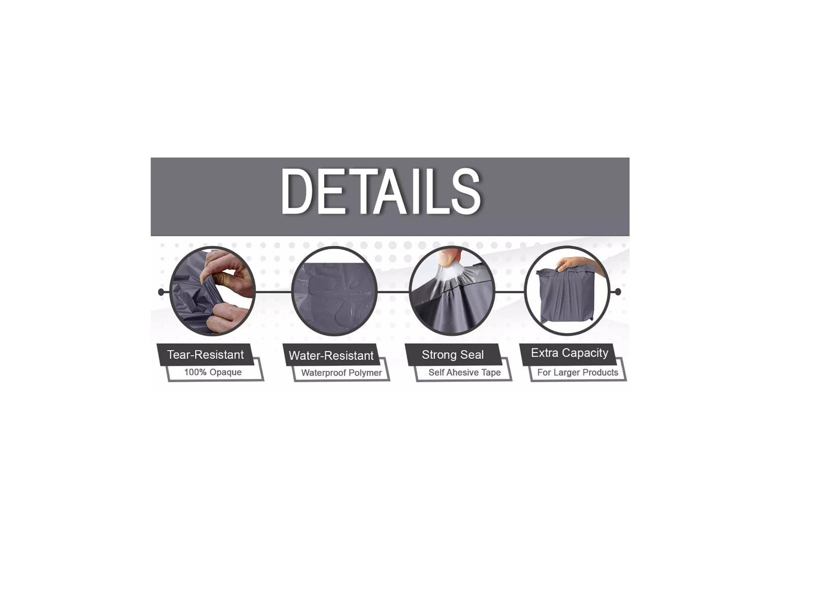 50 Grey Postal Mailing Bags 10x14 Inch 250x350mm Self Seal Postage Parcel Bags