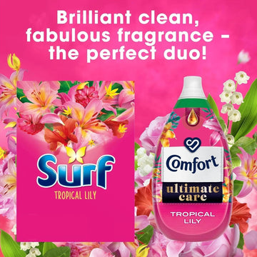 Surf XXXL Mega Pack Tropical Lily Laundry Washing Powder 125 Washes, 6.25 kg