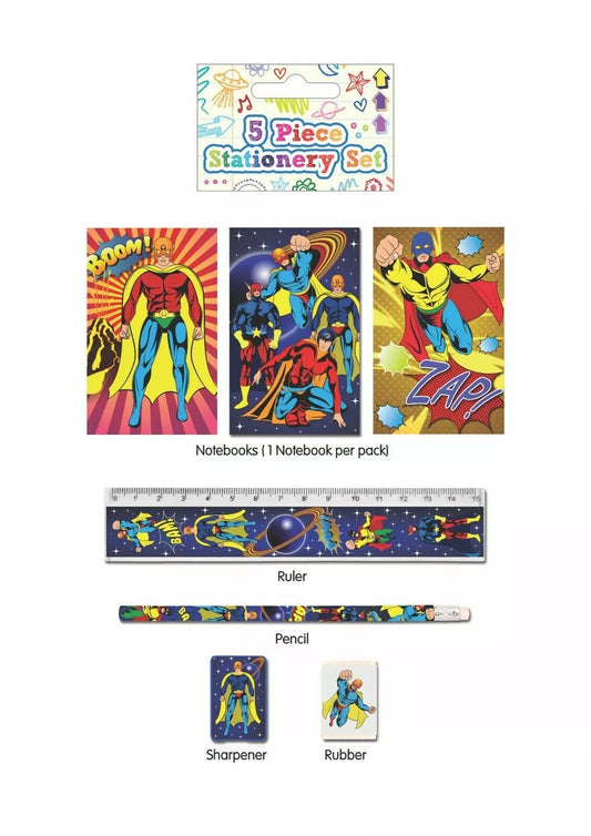 Superhero 5pcs Stationery Sets Party Gift Birthdays
