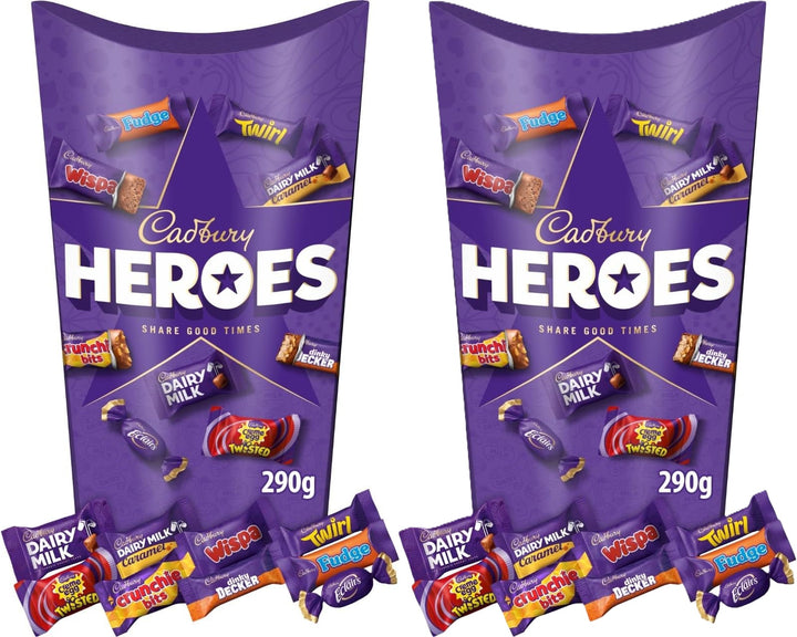 Cadbury Heroes Miniature Chocolate Cartons 2 x 290g
